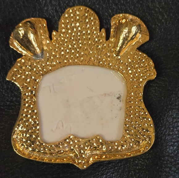 Cleopatra porcelain & gold vintage pendant - Picture 5 of 9